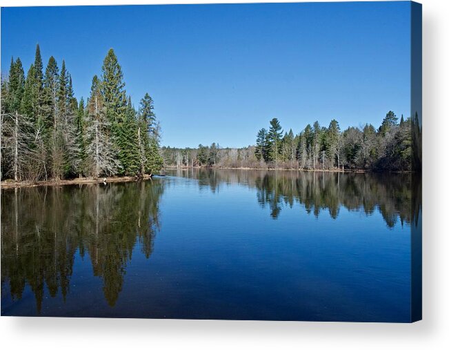 Ausable Acrylic Print featuring the photograph Pure Blue Waters 1772 by Michael Peychich
