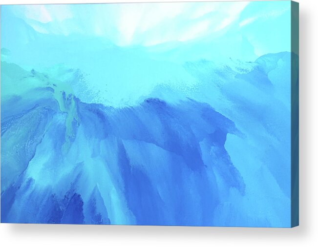 Flowing Acrylic Print featuring the painting Purely Refreshing by Linda Bailey