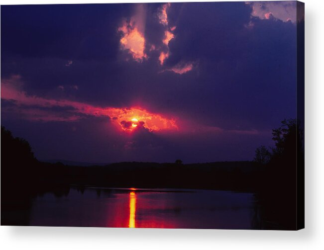 Sunset Acrylic Print featuring the photograph Purple Sunset by James L Bartlett