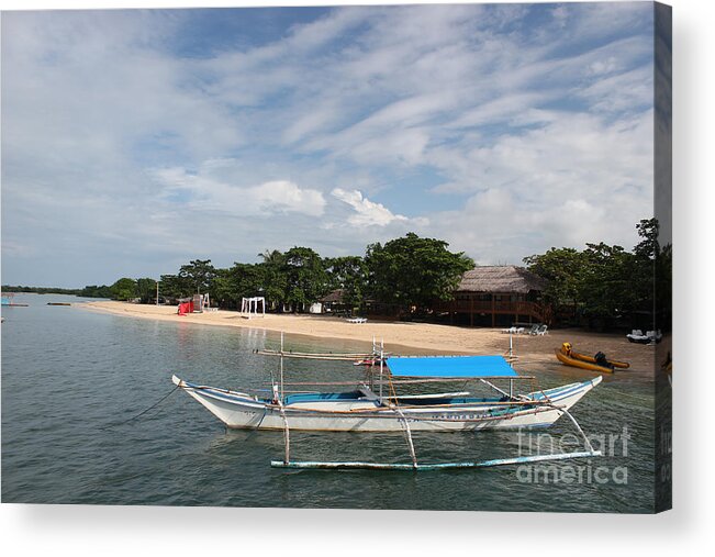 Philippines Acrylic Print featuring the photograph Quiet Beach by Wilko van de Kamp Fine Photo Art
