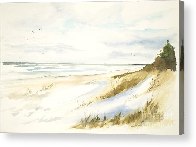 Landscape Acrylic Print featuring the painting Quiet Season by Sandra Strohschein