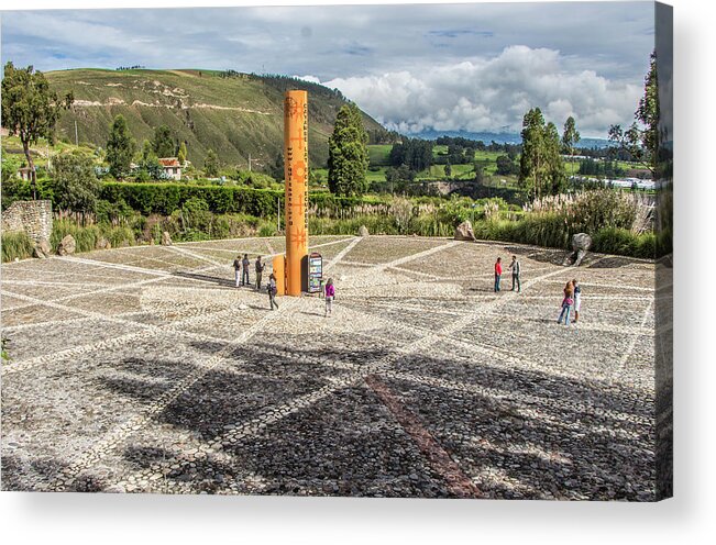 Travel Acrylic Print featuring the photograph Quitsato Sundial, Cayambe, Ecuador by Venetia Featherstone-Witty
