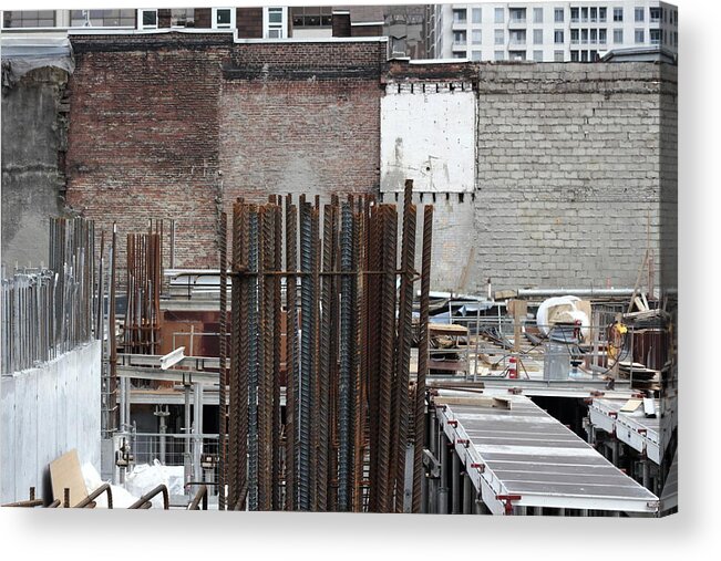 Urban Acrylic Print featuring the photograph Rebar Party by Kreddible Trout