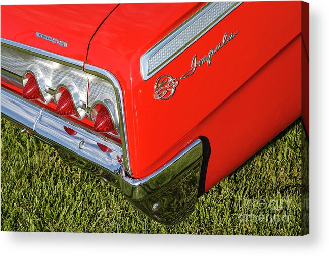 Chevrolet Acrylic Print featuring the photograph Red '62 by Dennis Hedberg