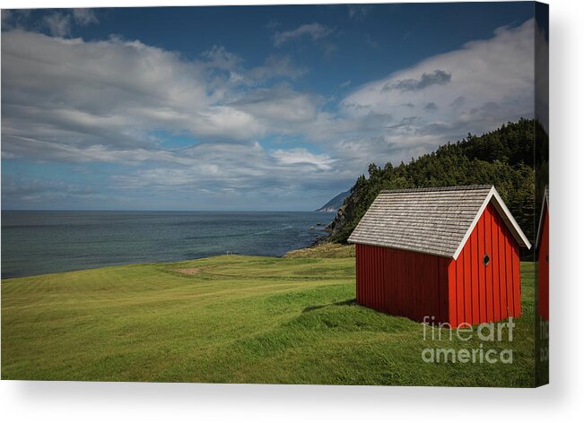 Cabin Acrylic Print featuring the photograph Red Cabin by Eva Lechner