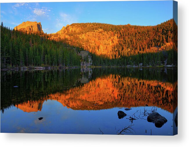 Bear Lake Acrylic Print featuring the photograph Red Dawn at Bear Lake by Greg Norrell