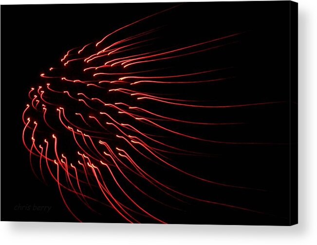 Home Acrylic Print featuring the photograph Red Firework by Chris Berry