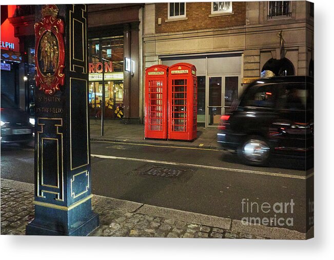 London Acrylic Print featuring the photograph Red Icons by Steve Ondrus