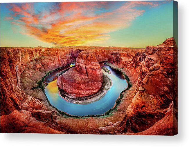 Horseshoe Bend Acrylic Print featuring the photograph Red Planet by Az Jackson