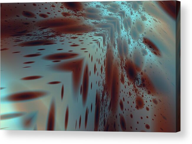 Mars Acrylic Print featuring the digital art Red Planet by Inna Arbo
