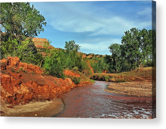 Red River Acrylic Print featuring the photograph Red River by Ben Prepelka