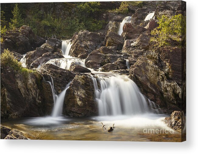 Red Rock Falls Acrylic Print featuring the photograph Red Rock Falls by Dennis Hedberg