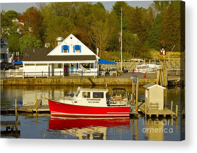 Boats Acrylic Print featuring the photograph Red White and Blue by Alice Mainville