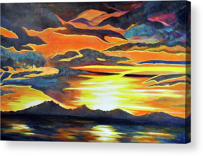 Sunset Acrylic Print featuring the painting Redemption by Dottie Branch