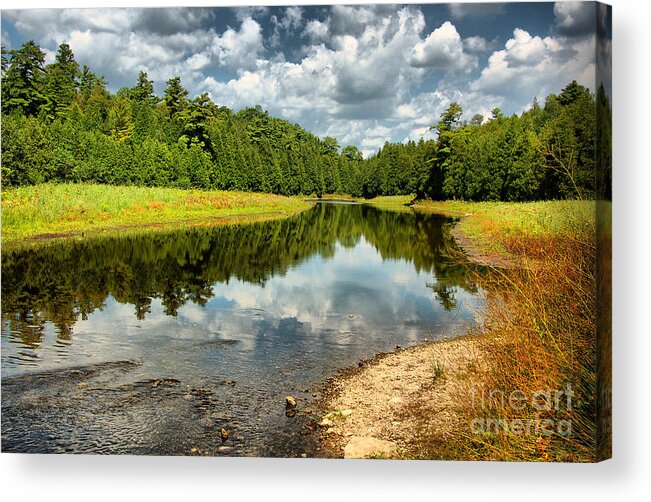 Cloud Acrylic Print featuring the photograph Reflection of Nature by Joe Ng