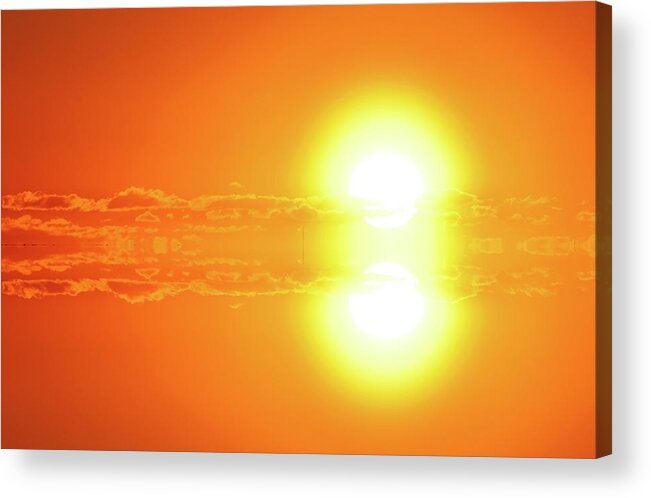 Abstract Acrylic Print featuring the photograph Reflection On A Sunrise by Lyle Crump