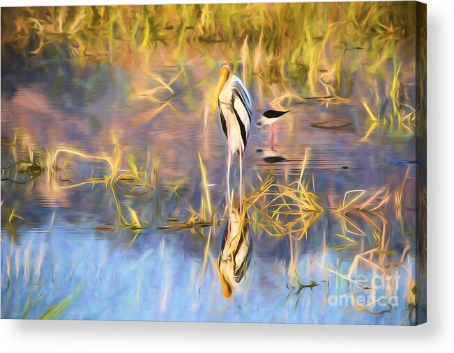 Digital Painting Acrylic Print featuring the photograph Reflection by Pravine Chester