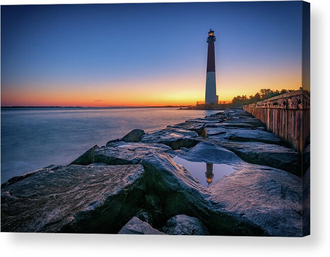 Old Barney Acrylic Print featuring the photograph Reflections of Barnegat Light by Rick Berk