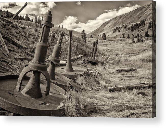 Metal Acrylic Print featuring the photograph Remains of a Mine by Elin Skov Vaeth