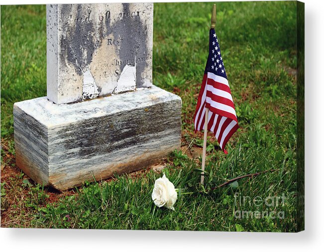 Memorial Day Acrylic Print featuring the photograph Remembering the Fallen on Memorial Day by James Brunker