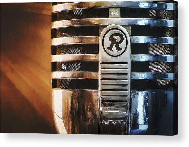 Mic Acrylic Print featuring the photograph Retro Microphone by Scott Norris