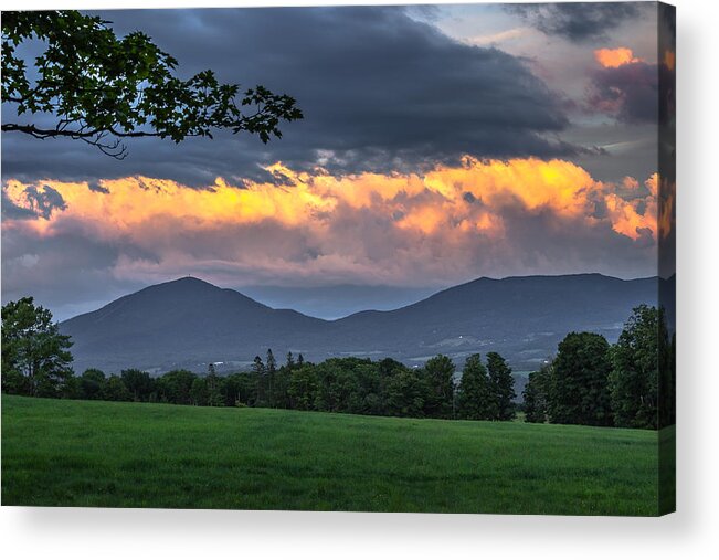 Vermont Acrylic Print featuring the photograph Reverse Sunset by Tim Kirchoff
