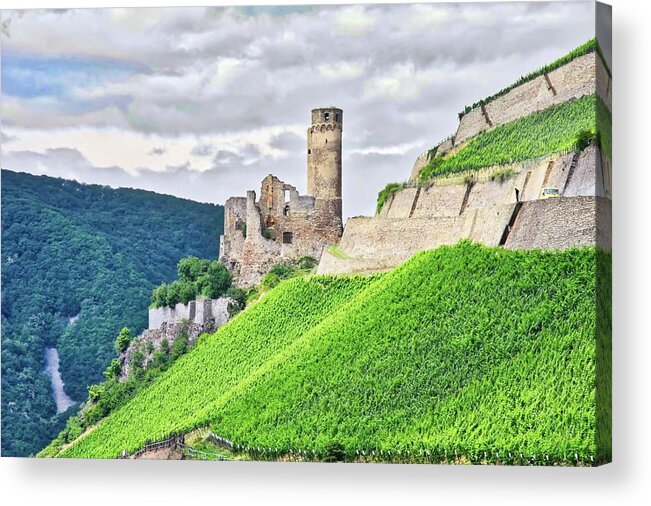 Medieval Castle Acrylic Print featuring the photograph Rhine River Medieval Castle by Kirsten Giving