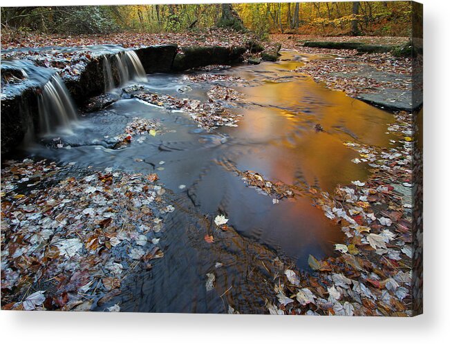 Stepstone Falls Acrylic Print featuring the photograph Rhode Island Stepstone Falls by Juergen Roth