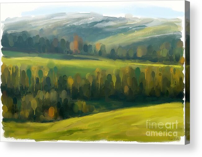 Painting Acrylic Print featuring the painting Rich Landscape by Ivana Westin