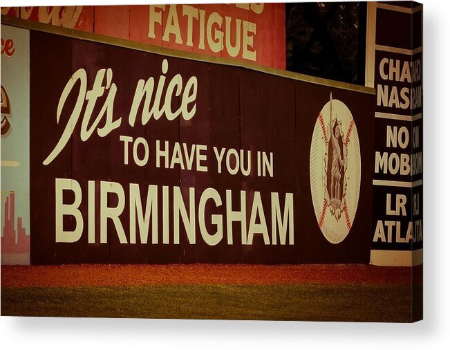 Birmingham Acrylic Print featuring the photograph Rickwood Billboard by Just Birmingham