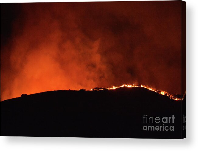 Fire Acrylic Print featuring the photograph Ridge On Fire by Dan Holm