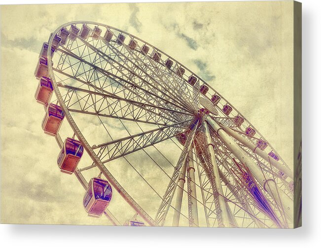 Ferris Wheel Acrylic Print featuring the photograph Riding High by Kathy Jennings