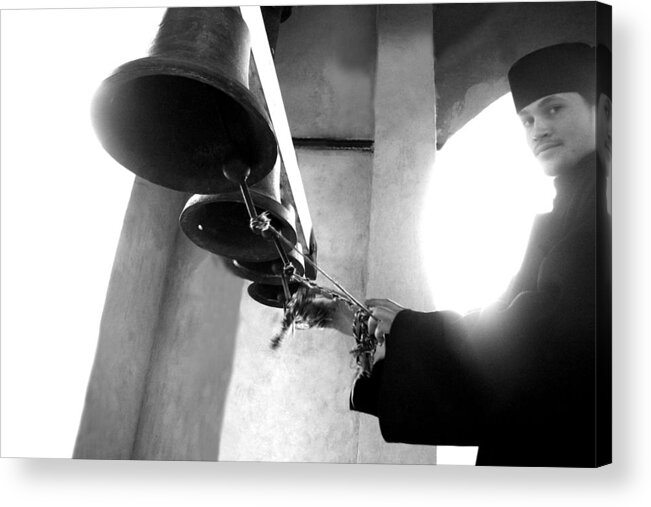 Abbey Acrylic Print featuring the photograph Ringing the bells at the monastery by Emanuel Tanjala