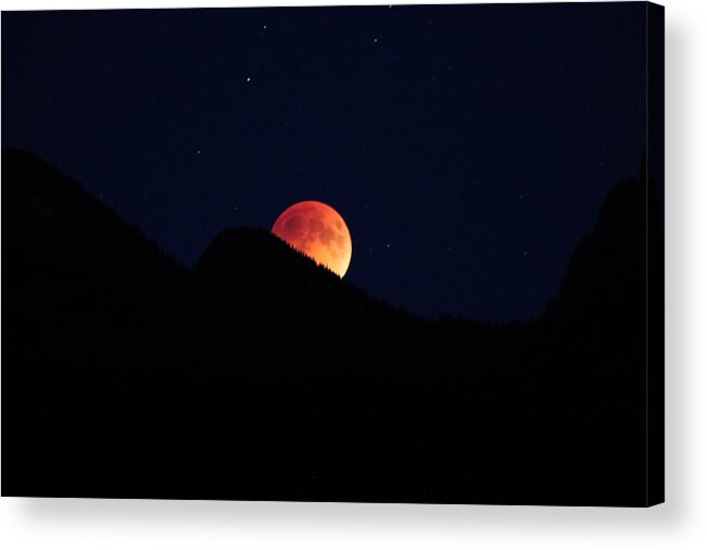 Blood Acrylic Print featuring the photograph Blood Moon Rising by Cathie Douglas