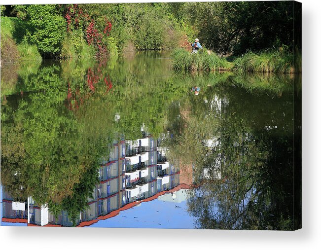 French Acrylic Print featuring the photograph River Reflections #1 by Aidan Moran