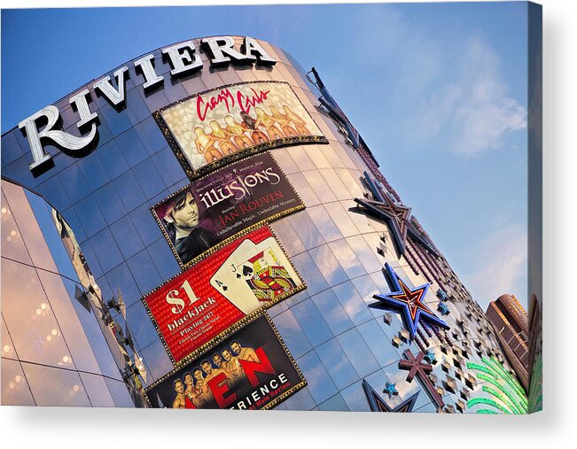 Las Vegas Acrylic Print featuring the photograph Riviera Clouds by Deborah Penland
