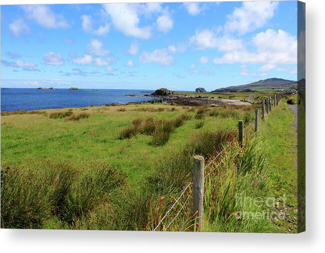 Eddie Barron Acrylic Print featuring the photograph Road to Malin Head Donegal Ireland by Eddie Barron