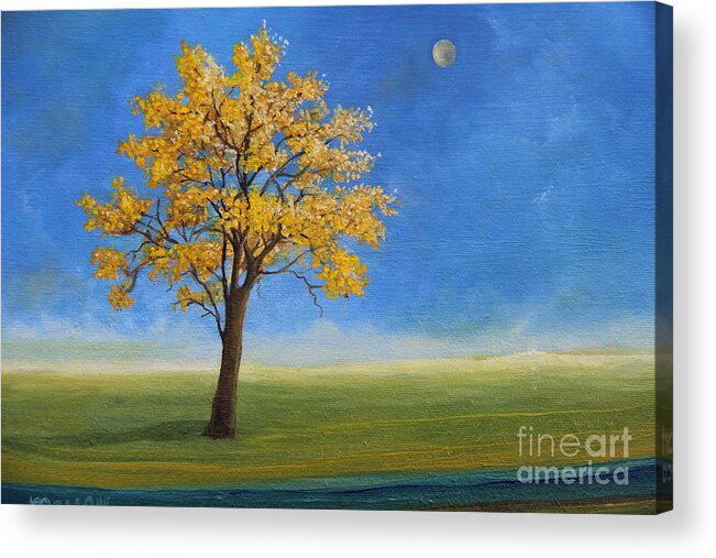 Alicia Maury Prints Acrylic Print featuring the painting Roble Tree by Alicia Maury
