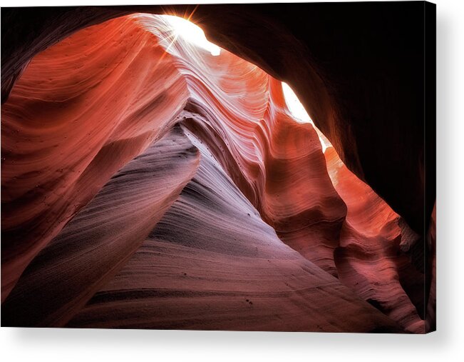 Antelope Canyon Acrylic Print featuring the photograph Rock Waves by Nicki Frates