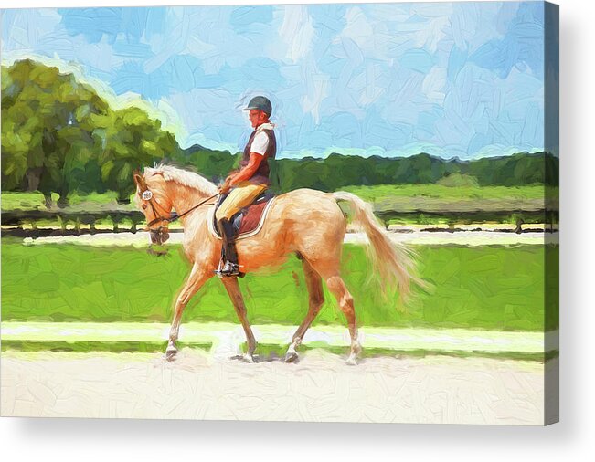 Rocking Horse Stables Acrylic Print featuring the photograph Rocking Horse Stables Ocala Florida by Rich Franco