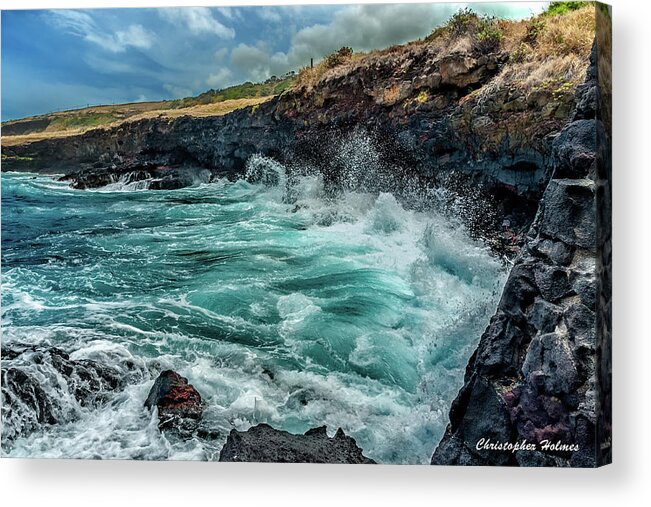 Hawaii Acrylic Print featuring the photograph Rocky Coast by Christopher Holmes