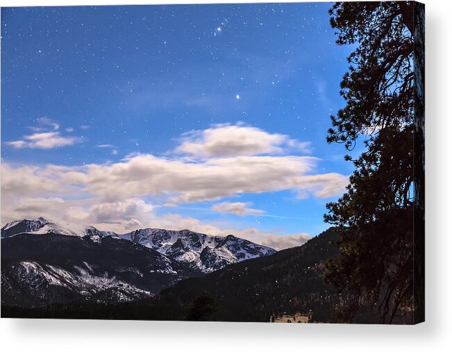 Night Acrylic Print featuring the photograph Rocky Mountain Evening View by James BO Insogna