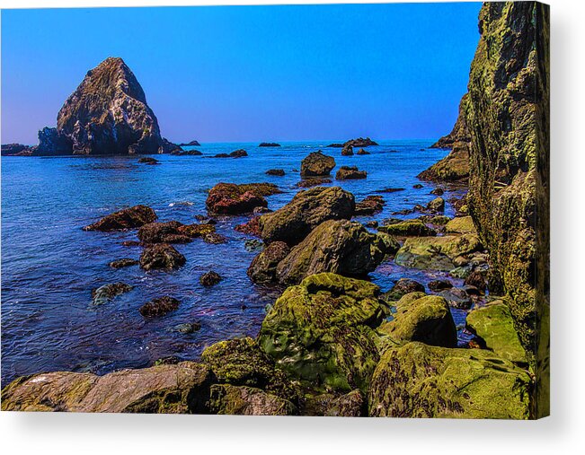 Gorgeous Acrylic Print featuring the photograph Rocky Picific Coast Waters by Garry Gay