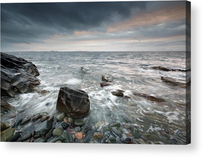 Kintyre Acrylic Print featuring the photograph Rocky West Coast Seascape by Grant Glendinning