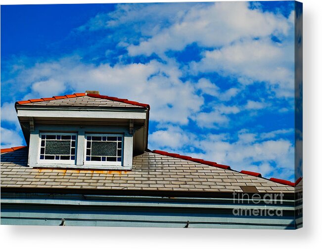 Roof Acrylic Print featuring the photograph Rooftop Windows by Frances Ann Hattier