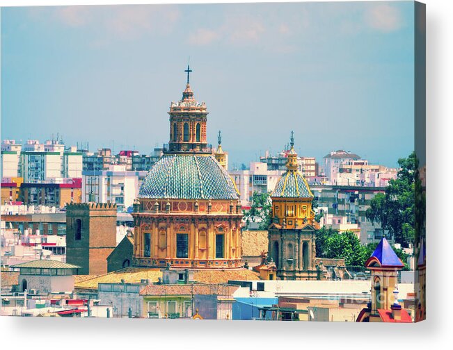 Metropol Parasol Acrylic Print featuring the photograph Rooftops of Seville - 1 by Mary Machare