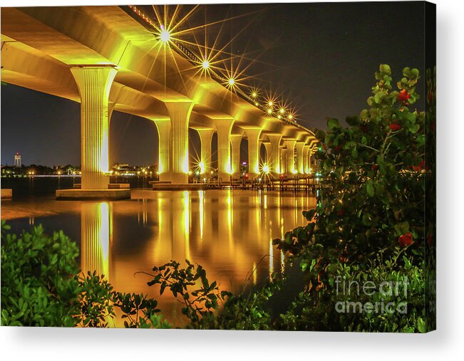 Bridge Acrylic Print featuring the photograph Roosevelt Casts Reflection by Tom Claud