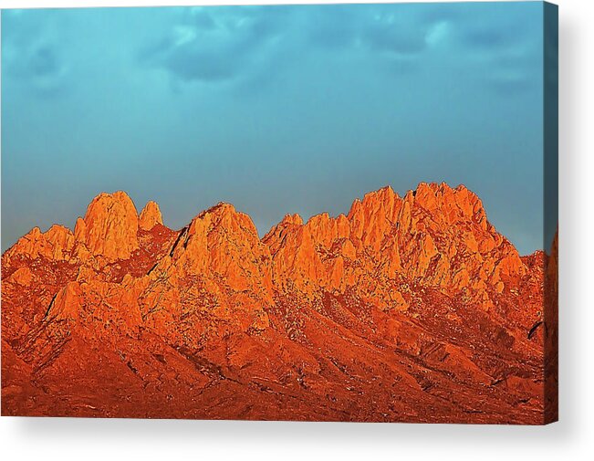 Organ Mountains Acrylic Print featuring the photograph Rose Mountains by Mike Stephens