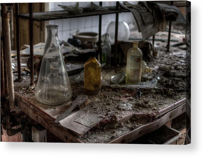 Industrial Acrylic Print featuring the digital art Rotten lab by Nathan Wright