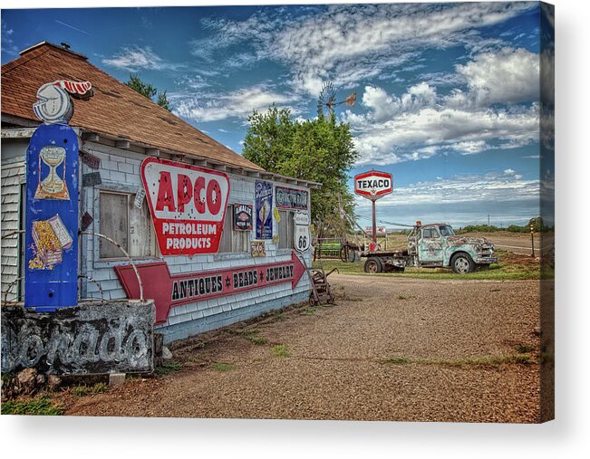 Route 66 Acrylic Print featuring the photograph Route 66 Towing by Diana Powell